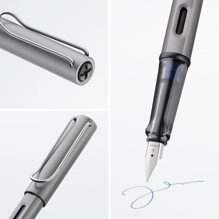 Lamy AL-star Graphite Fountain Pen - Size F - with LAMY T 10 Blue Cartridge