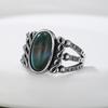 Bohemian Retro Patterned Imitation Turquoise Multi-layer Ring, Women's  Ethnic Style Holiday Accessory Gift