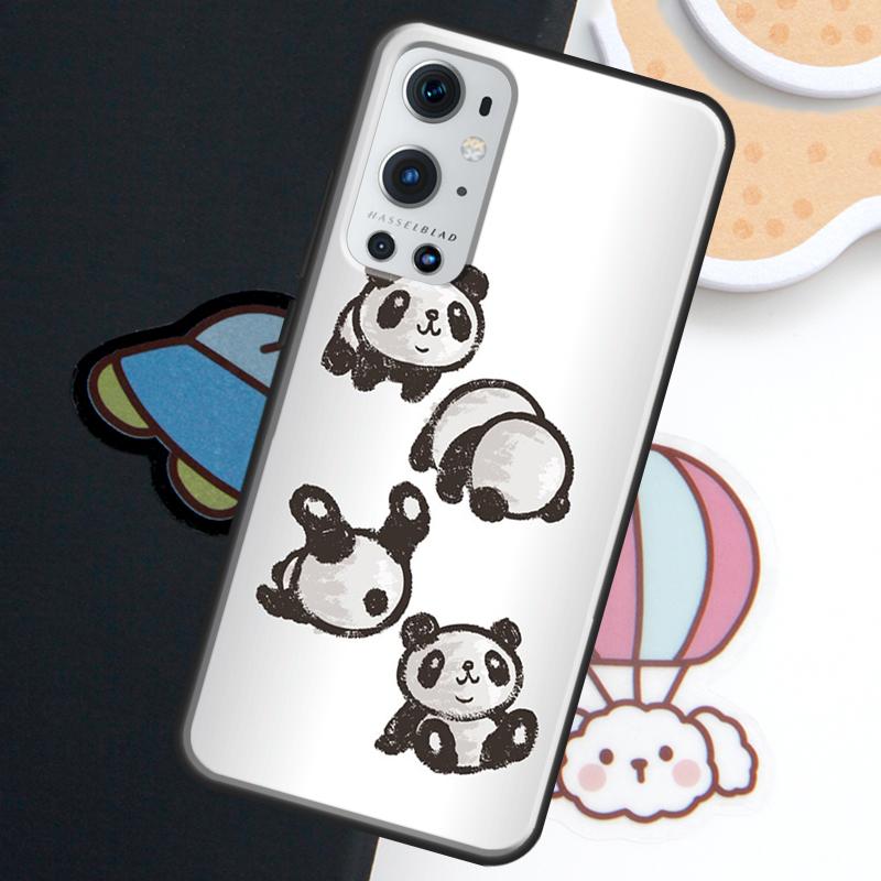 Cartoon Panda For Realme GT6 GT7 Pro 15 10 11 12 13 14 Pro Plus C71 C75 C65 C55 C63 C61 C53 C67 C35 Case