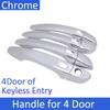 Door Handle Cover For Peugeot 5008 MK2 P87 2017 2018~2024 2019 2020 2021 2022 2023 Chrome Car Accessorie Sticker Protective Trim