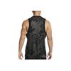 Nike Logo Print Camouflage V-Neck Basketball Vest Men Tops Black DX0258-010