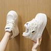 Platform White Shoes Women's Spring 2025 New Casual Sports Board Shoes Muffin Versatile Small Inner Height Increase Women's Shoes