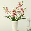 New 2 Fork Artificial Orchid Flower Floral Display Simulation Artificial Faux Plants Pink Fake Silk Flower Living Room Ornaments