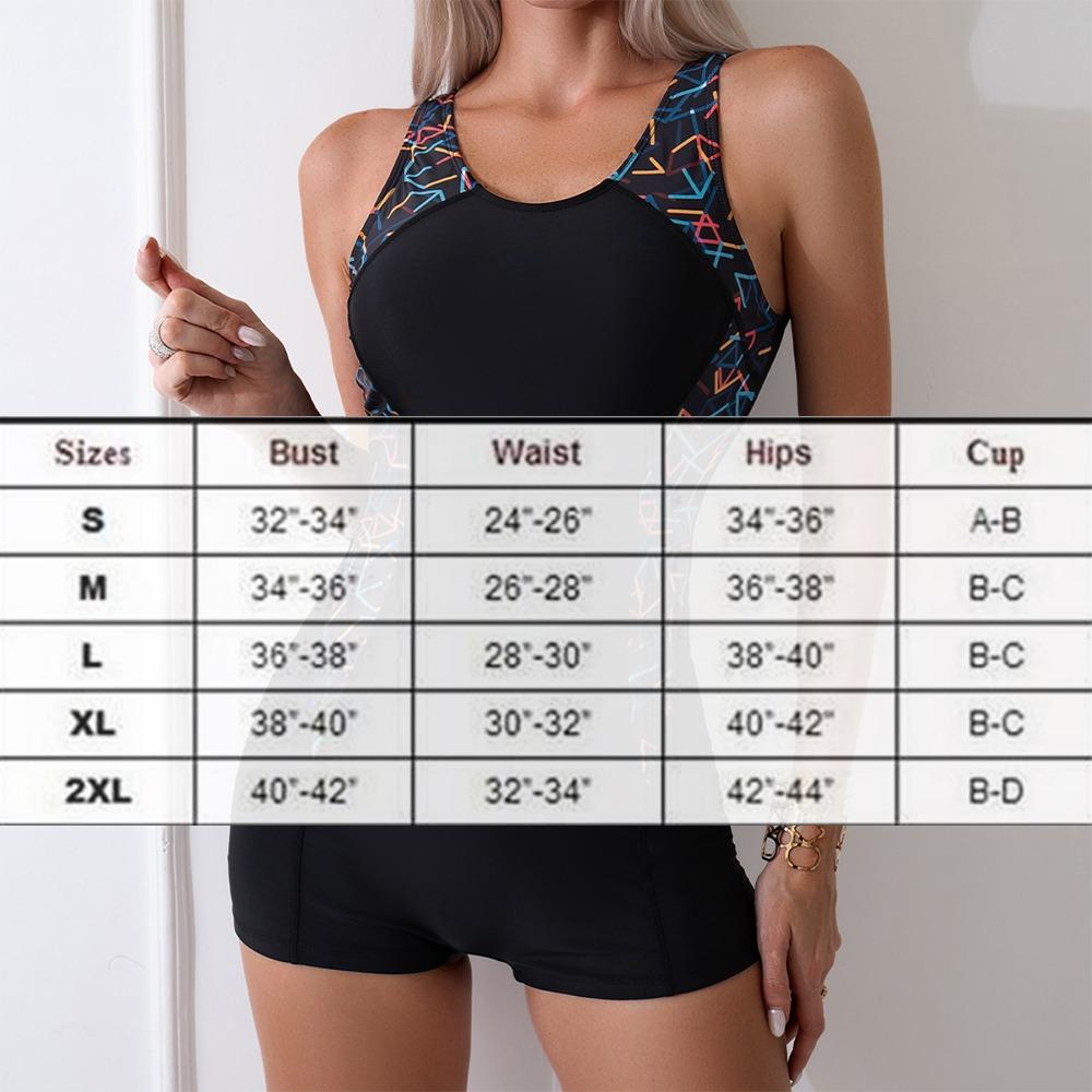 Fashion One-Piece Sports Swimsuits Patchwork Soft Sports Bathing Suit Quick-Drying Women Swimwear Women