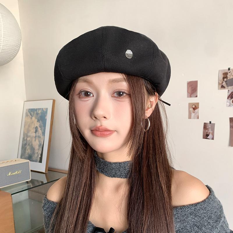 Autumn and Winter Beret Hat for Women Warm British Retro Pumpkin Hat Japanese Fashion Casual Literary Painter Hat Newsboy Hat