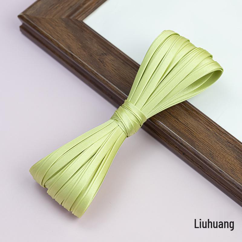 Hengmeihe Satin Cheongsam Paspelband - 0,6 cm Bügelfreie Saumeinfassung für Bekleidungszubehör