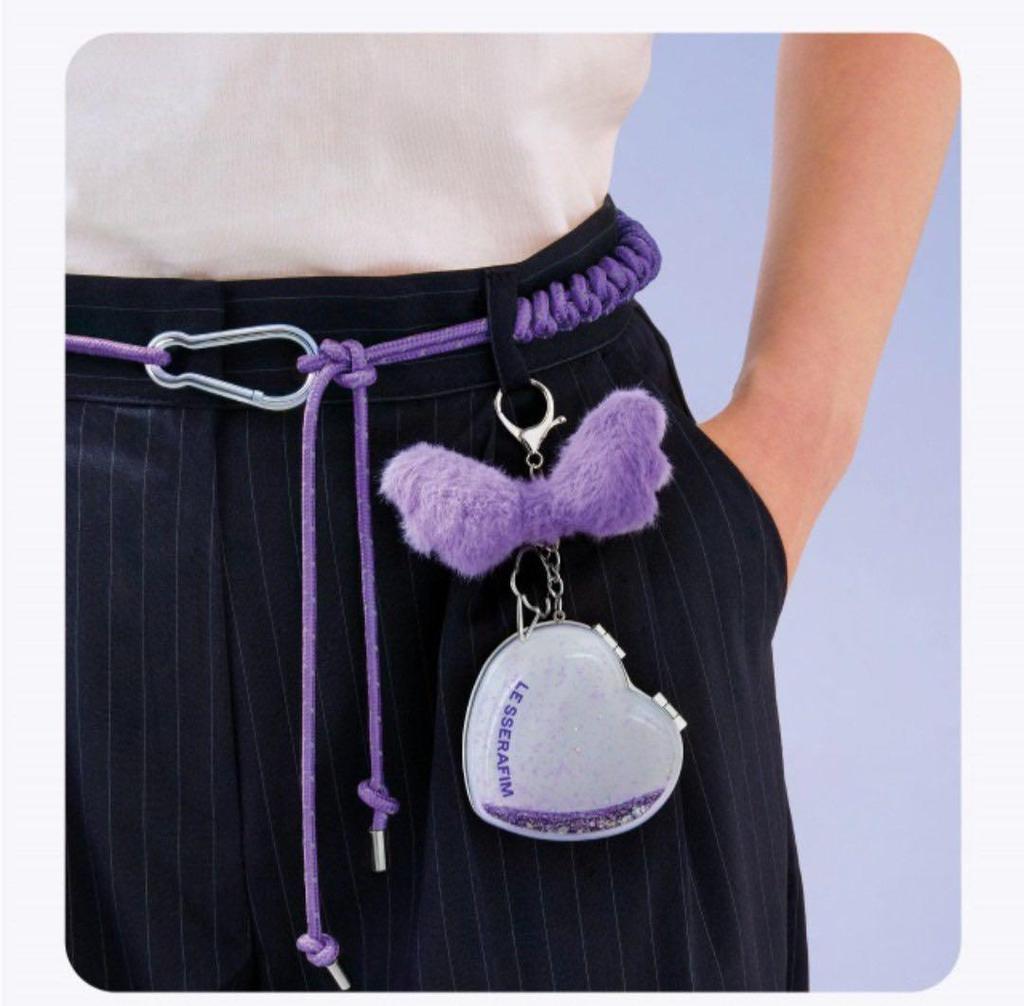 [USED] LE SSERAFIM Mirror Keyring Purple Baskin-Robbins