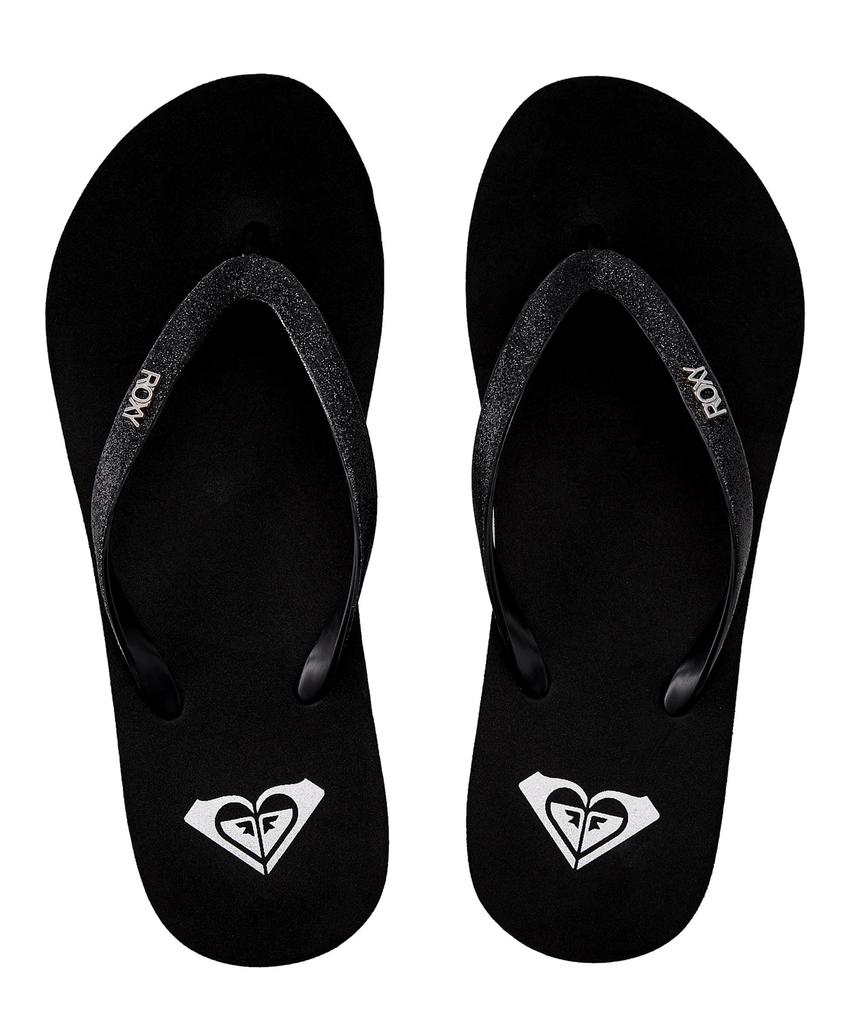 (Roxy) HORIZON Glitter Strap Wedge Sandals BLK M
