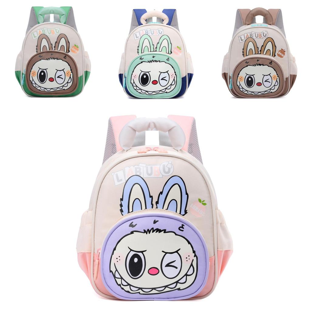 Childrens Cartoon Backpack For Kindergarten With Nylon Material And Weightreducing Shoulder Straps For Boys And Girls