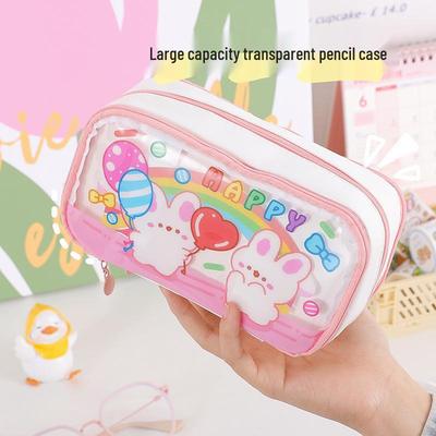 Creative Large Capacity Pencil Case for Primary School Girls - Simple Stationery Box