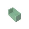 10Pcs 23969 Panel 1X2X1 Rounded Corner 2Sides Building Blocks MOC Accessories Compatible with Brick Children Toys