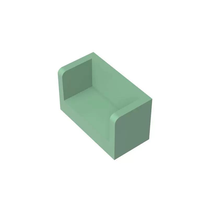 10Pcs 23969 Panel 1X2X1 Rounded Corner 2Sides Building Blocks MOC Accessories Compatible with Brick Children Toys