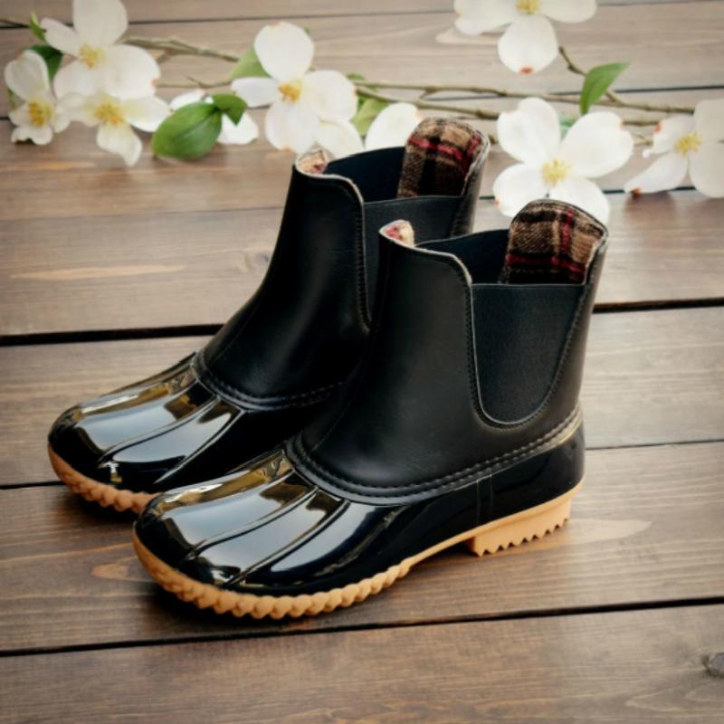 Botas cortas para mujer y botas impermeables de lluvia de tobillo botas  individuales redondas comprar a buen precio — entrega gratuita, reseñas  reales con fotos — Joom