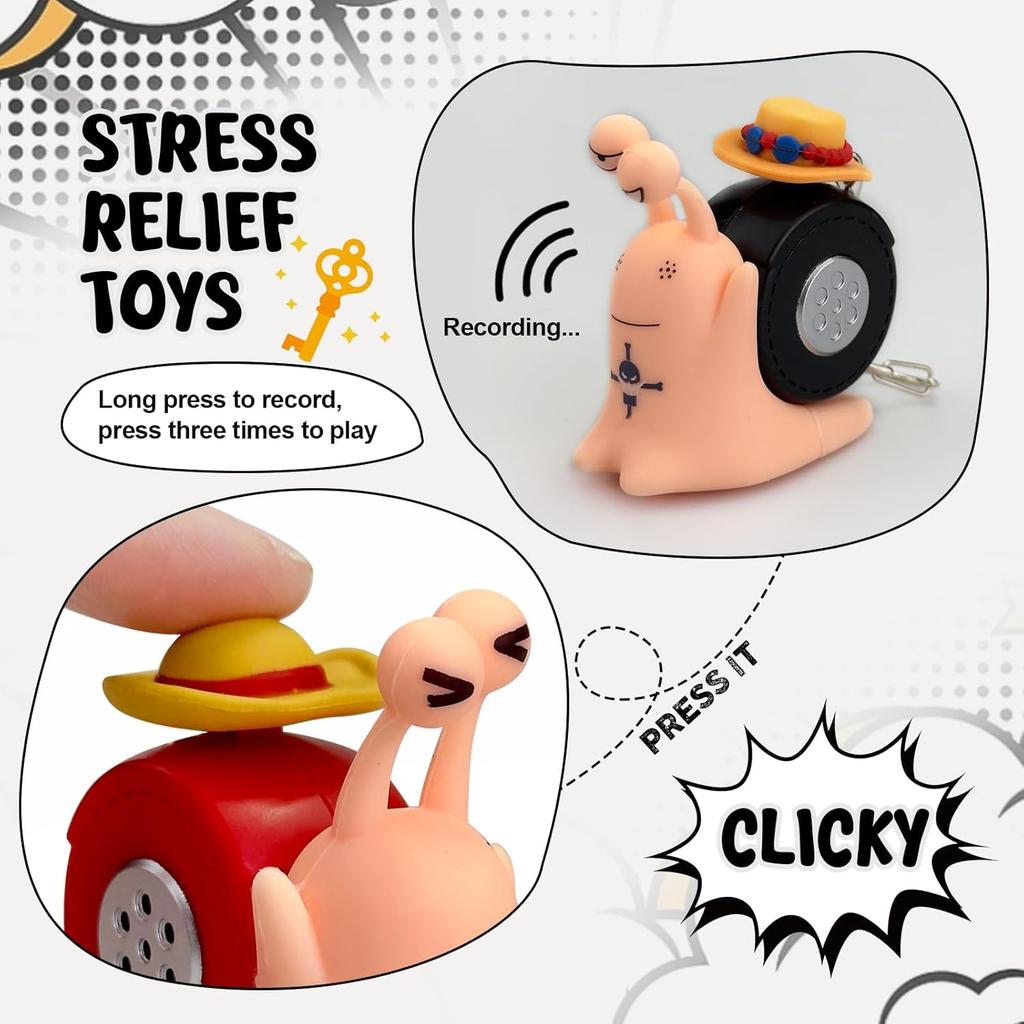 One Piece Den Den Mushi, Anime Snail Phone Model, Luffy Action Figure, Sound Recording Toy, Hobby Collection, New