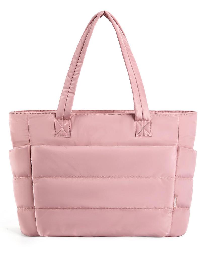 Large Quilted Cott Jacket Tote Bag, Lightweight, Spacious Handbag Shoulder Bags for Work, Travel & Yoga, Fitness, Daily Use