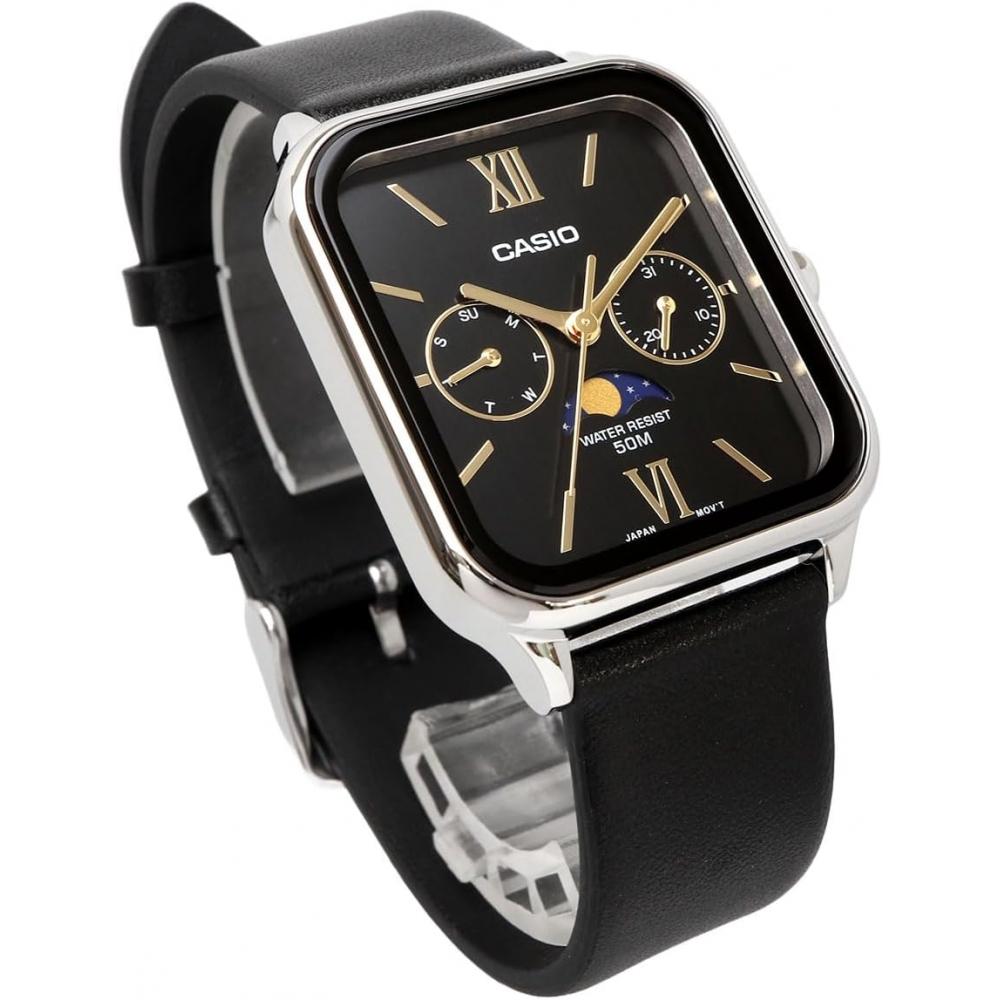 Casio Men S Analog Watch Black Leather Mtp M305l 1a2v