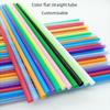 Multicolor Disposable Plastic Straws for DIY Projects, 6x190mm, Flat and Straight Design for Kids