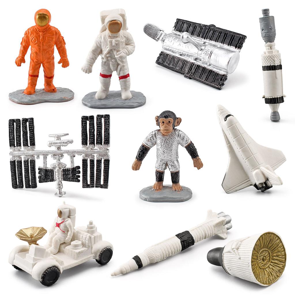 Simulation Of Space Capsule Model Astronaut Satellite Rocket Telescope Exploration Space Scene Static Ornament