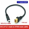 1 Stück Batterieladeadapterkabel Xt60 Stecker und Buchse zu Dc5521/Dc5525 Stromkabeladapter 15Awg