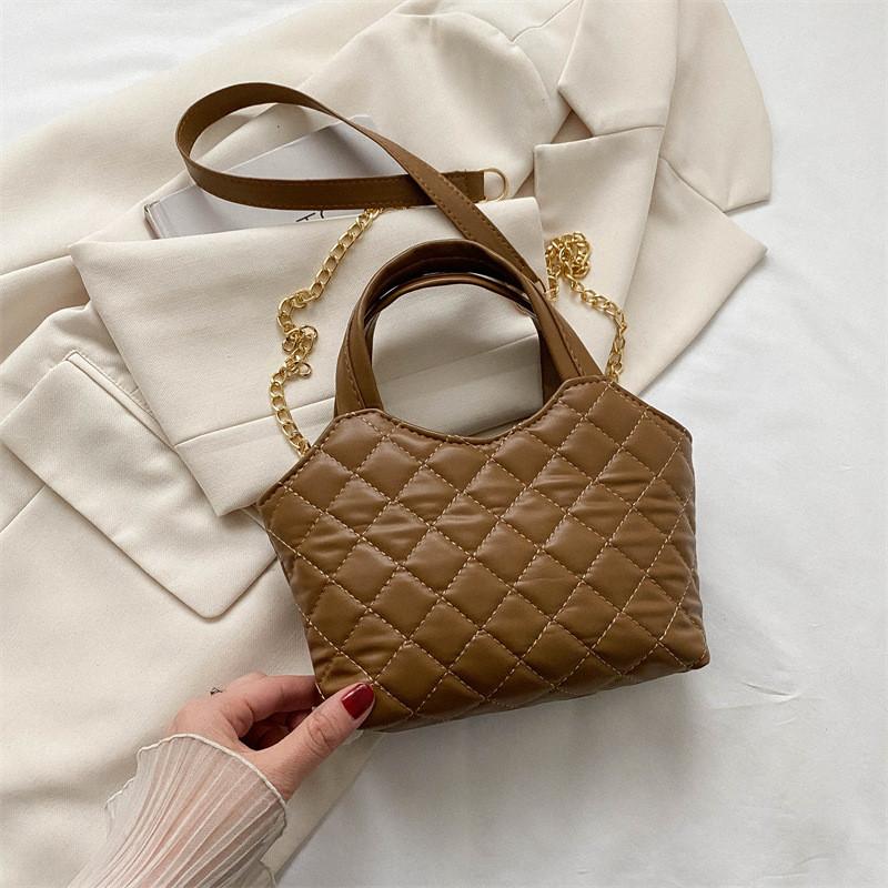 Fashionable Minimalist Crossbody Bucket Bag Stylish Pu Shoulder Tote For Autumn хаки