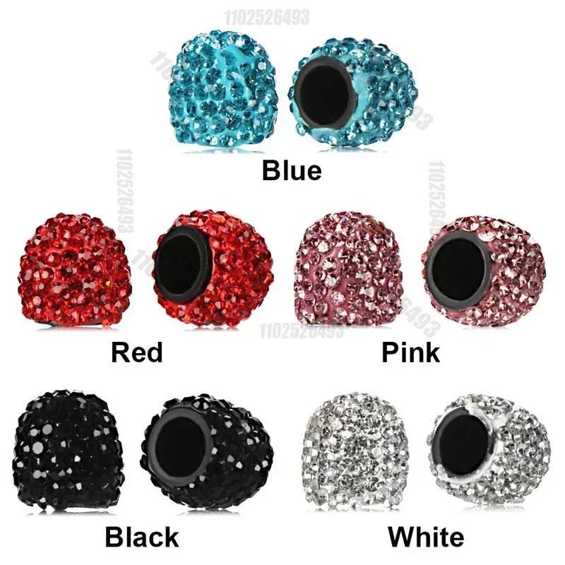 4/2pcs Diamond Car Tire Valve Caps Vehicle Bling Crystal Valve Cap Car Styling Accessories Shining Dust-proof Wheel Valve Cover