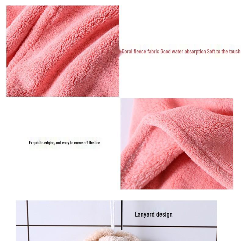 Lucky Rabbit Hanging Children's Quick-Dry Hand Towel - Absorbent for Kitchen & Bathroom