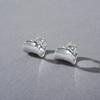 Summer Silver Curved Smooth Wide Version Ear Buckle Earrings, Fashionable Niche High-End Temperament Trendy And Fashionable Earrings
