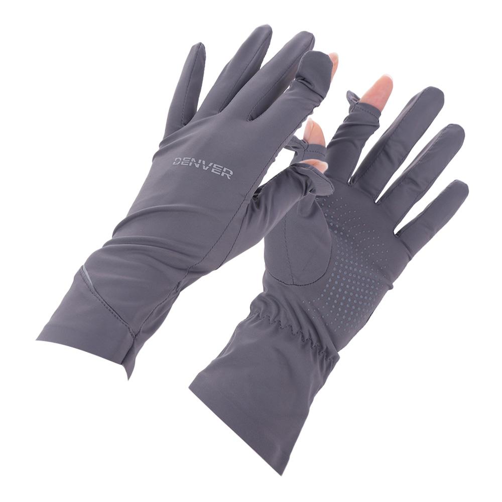 Ice Silk Long Sunscreen Gloves Elastic Touch Screen Touch Screen Ice Silk Gloves Slip Resistant Thin Cycling Driving Gloves темно серый