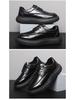 Men's 2025 Retro Trend Thick Sole Height-Increasing Leather Loafers - Black/Brown
