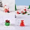 Charming Resin Santa And Snowman Miniature Ornaments For Festive Diy Decor