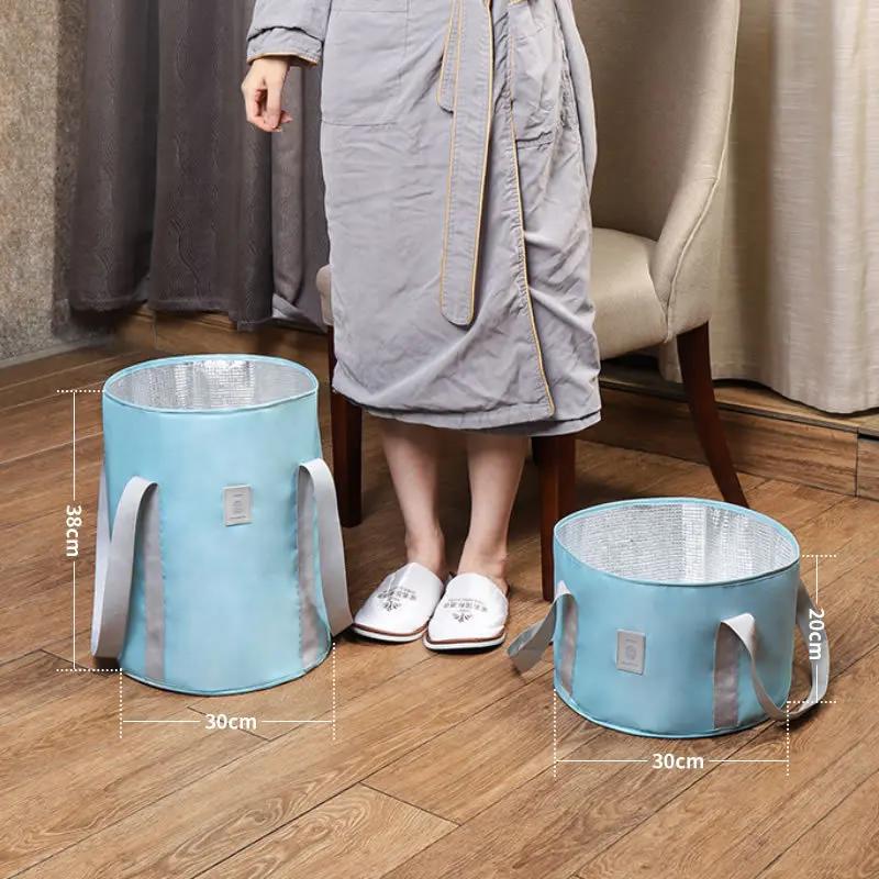 Faltbares Becken Tragbares Reise-Camping-Waschbecken Eimer Faltbecken Große Kapazität Reise Fußbad SPA-Becken Fußbad-Beutel