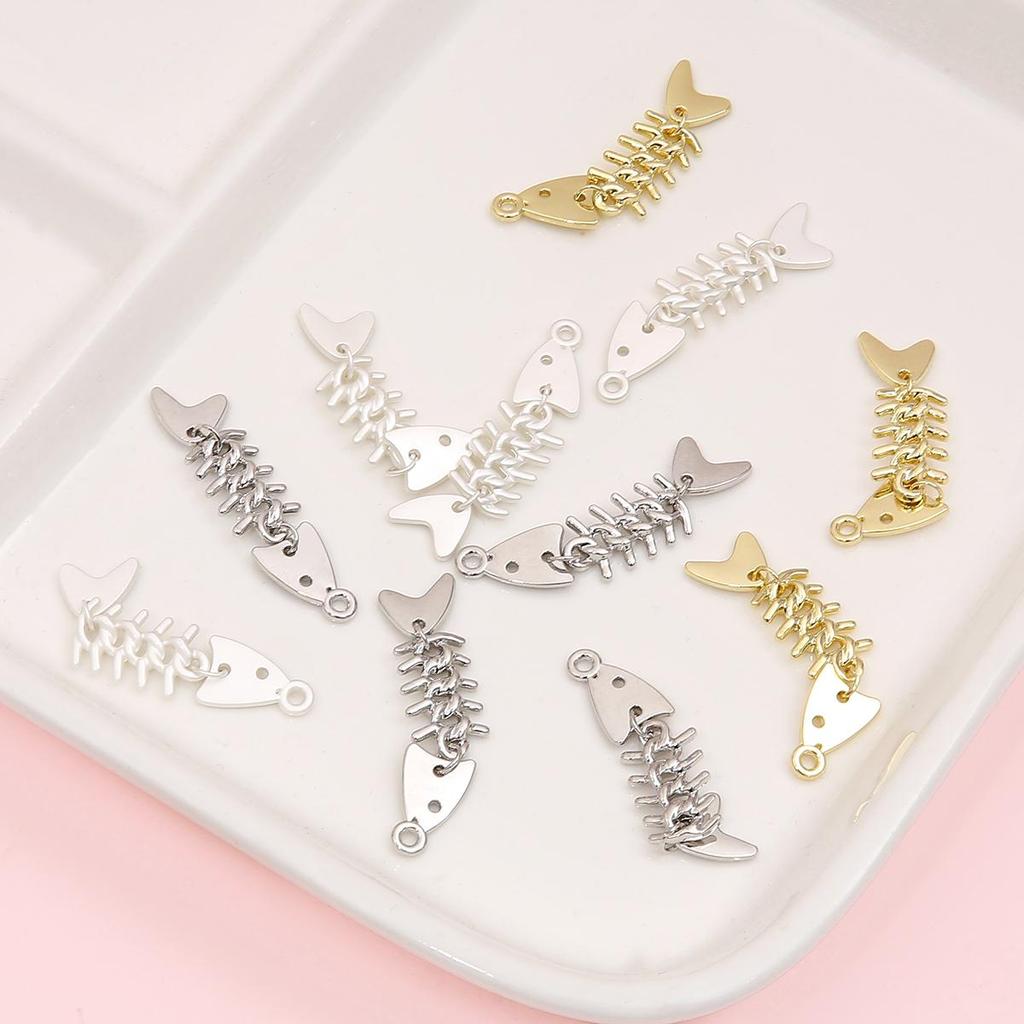 48mm Zinc Alloy Metal Fish Charm Penant for Necklace Keychain DIY Jewelry Craft Making Accessories