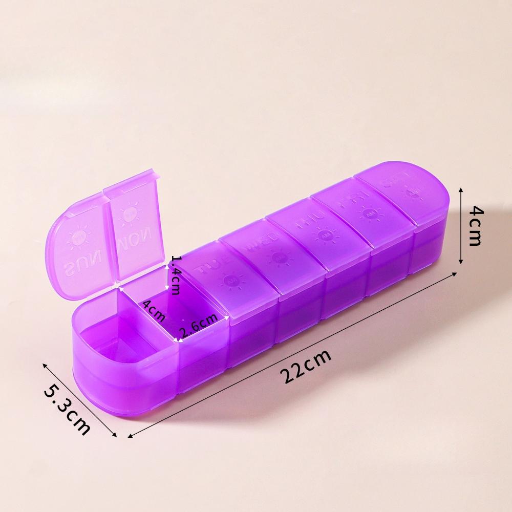 New Weekly Double-layer Premuim Portable Pill Storage Cases Box Organizer 7 Days 14 Grids 2 Times A Day for Vitamins Fish Oils