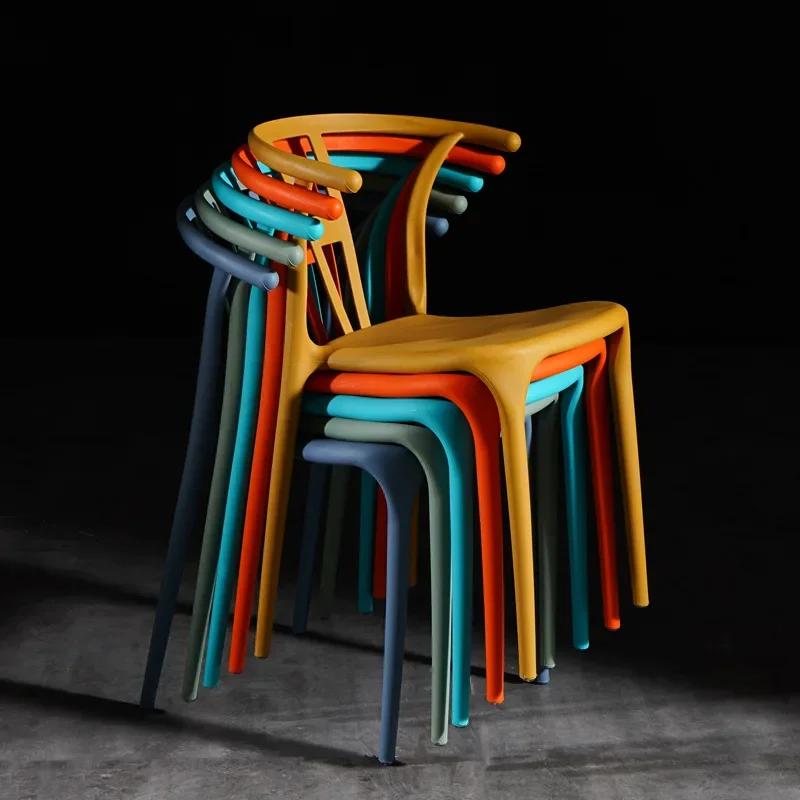 Plastic Designer Dining Chair Replica Bar Stool Arm Salon Wishbone Dining Room Chair Kitchen Dinette Chaises Home Furniture