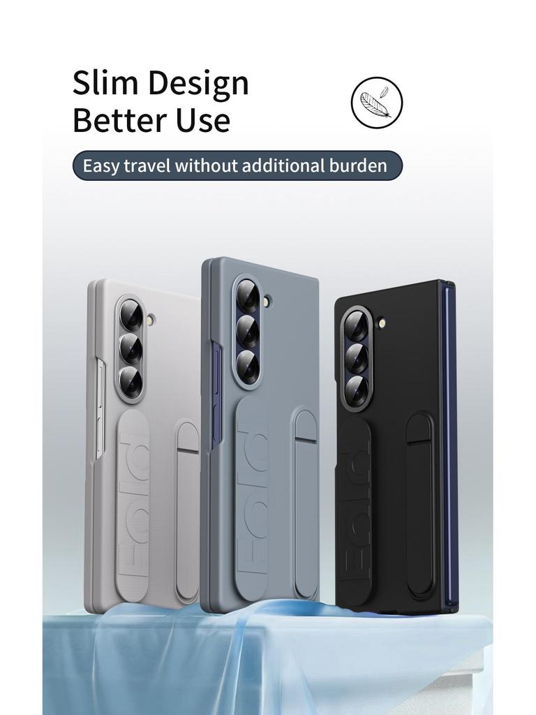 Samsung Galaxy Z Fold 7 Case with Vertical Wrist Strap & Stand - Full Coverage, Anti-drop Protection