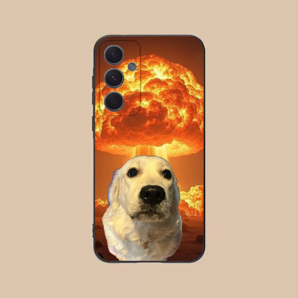 Viral Dog Phone Case For Samsung S25,24,21,22,23,20,S30,Ultra,Plus,Fe,Lite,Note,5G Black Cover