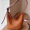 Bag 2025 Womens Knitted Tote New Model Retro Large Capacity Commuting Shoulder Bag Crossbody Bag Vacation Travel Bucket Bag