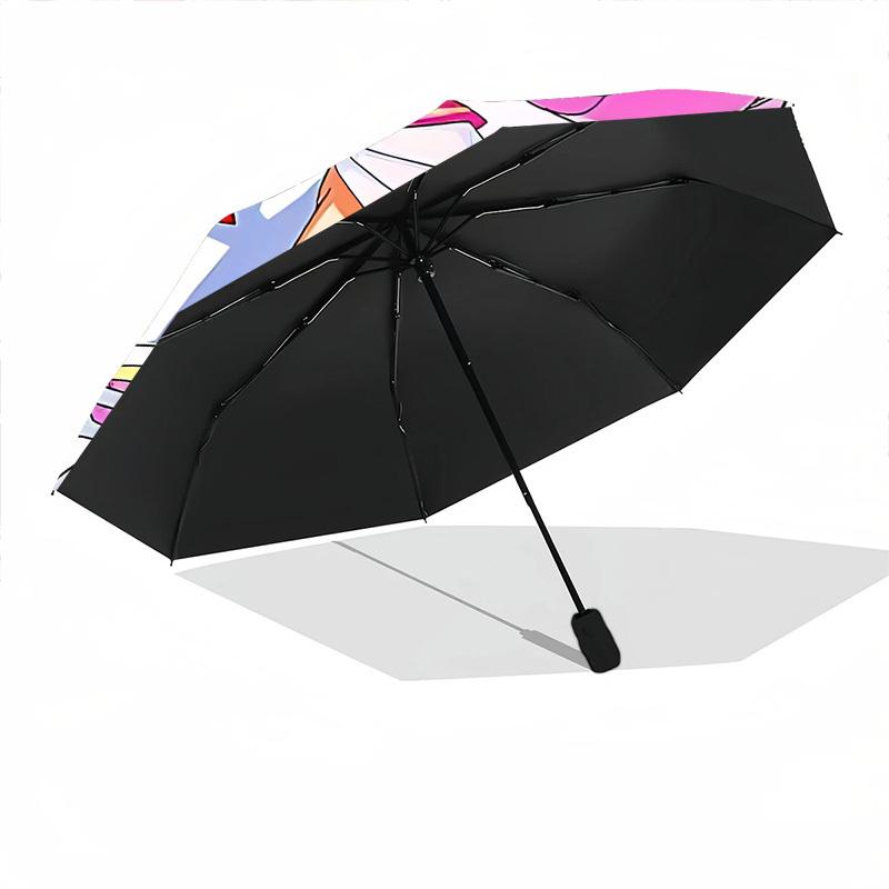 1pc Sailor Moon Automatic Folding Personality Personality Umbrella, Portable Collapsible Design, 8-Rib Iron Frame, All-Season Casual Outdoor Accessory