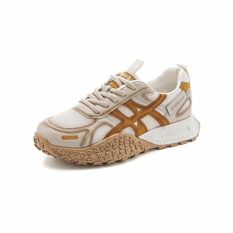 Leather Daddy Shoes Women 2025 New Summer Breathable Mesh Sneakers Women's Casual Versatile Retro Forrest Gump Shoes Women