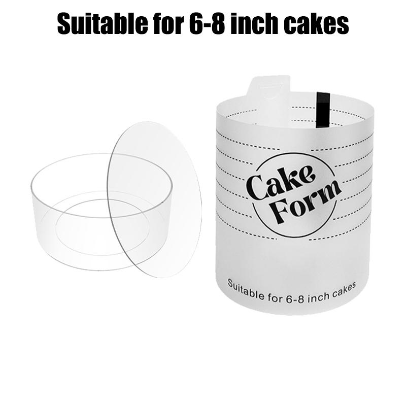 4-10 IN Quadratischer Runder Kuchenringform Verstellbare Einziehbare Fondantform Acryl Mousse Gebäckringform Kuchen Dekorationswerkzeuge