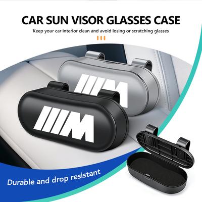 Car Glasses Box Sun Visor Glasses Holder Eyeglasses Storage Case For 1 3 5 7 Series M F01 F20 F10 F13 E52 E53 E60 E93