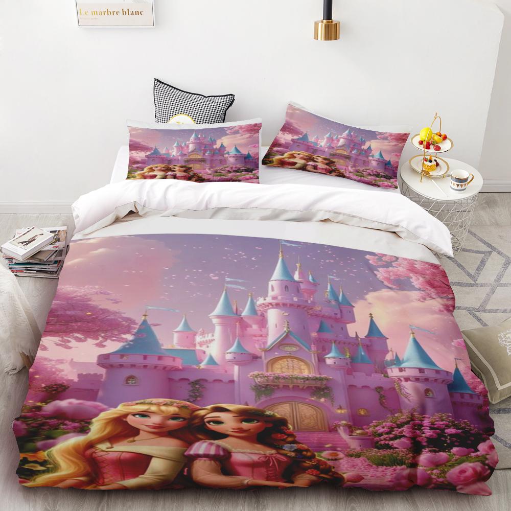 

Cartoon Princess Series Bedroom 3-Piece Set Duvet Cover Set Bedding Children S Bedding Comforter Sets Queen Twin Home Anime 135x200cm