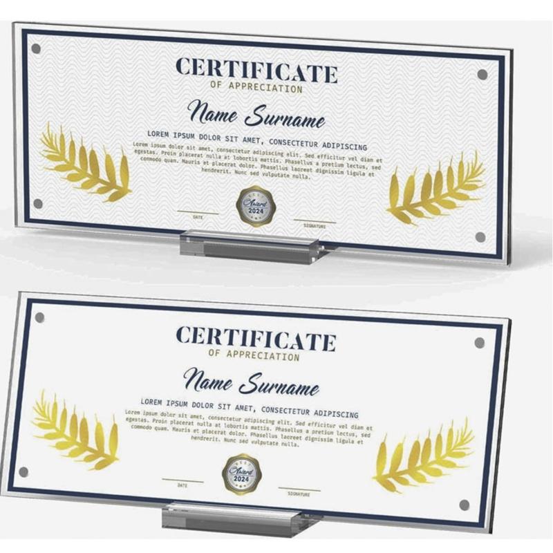 Modern Simple Acrylic Photo Frame Magnetic Closure Easy Access Display Case For Money Artwork Certificates