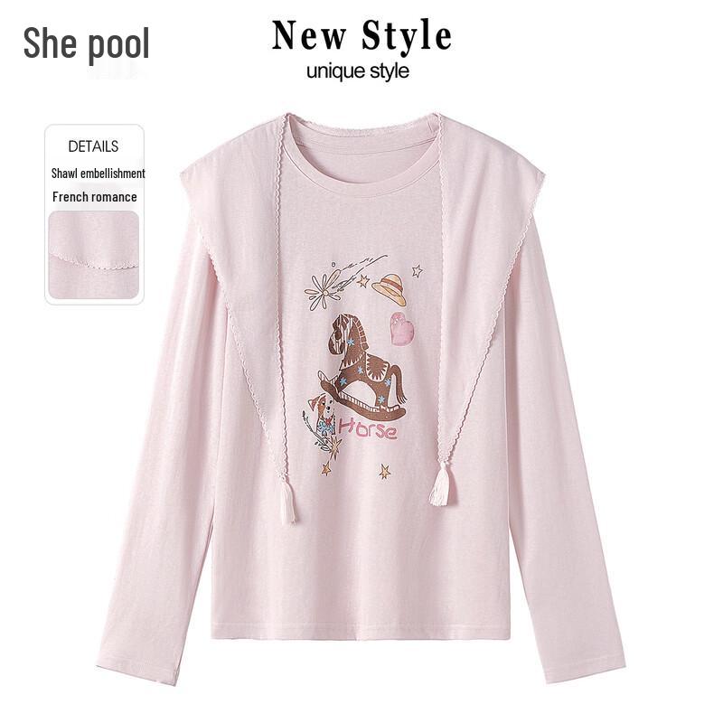 

Women s Sweet Style Printed Long-Sleeve T-Shirt M