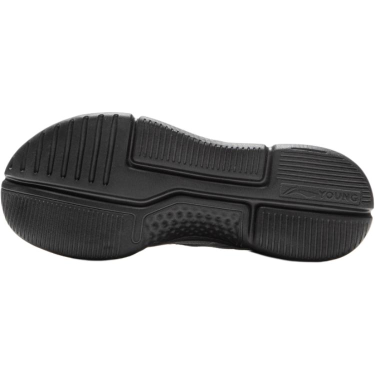 Li Ning Kids Comfortable Versatile Support Low-Top Casual Shoes Kids sneaker Black Silver YKCV207-1