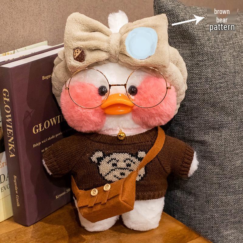 White Influencer Hyaluronic Acid Little Yellow Duck Plush Toy Hand Warmer Pillow Doll Birthday Gift