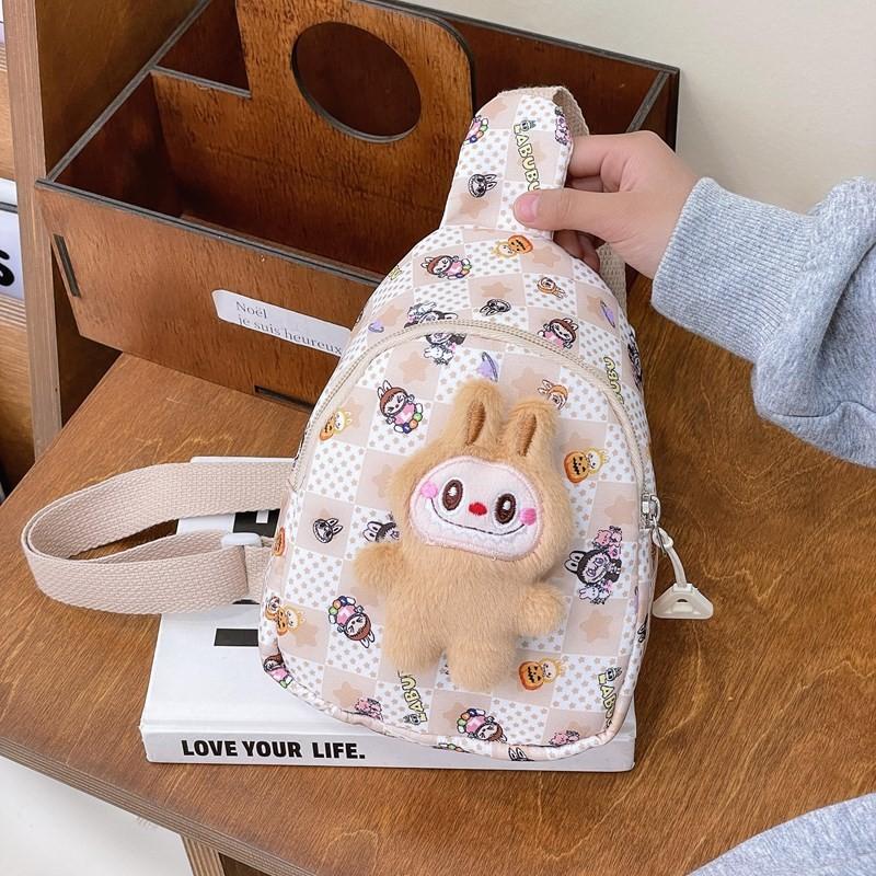 Plush Cozy Cartoon Radish Sling Backpack For Boys And Girls Breathable And Lightweight For Use Daily