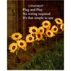 1PACK Solar LED Sunflower Garden Lights, Realistic Night Glow Energy Saving Outdoor Lighting for Garden, Lawn, Home, Terrace and Porch Decorations