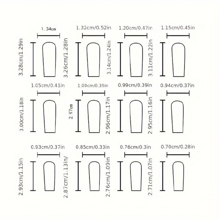 24 Pcs Long Coffin Press On Nail Heart Artificial Nail Valentines Day False Nail Festival Stick On Nail for Holiday