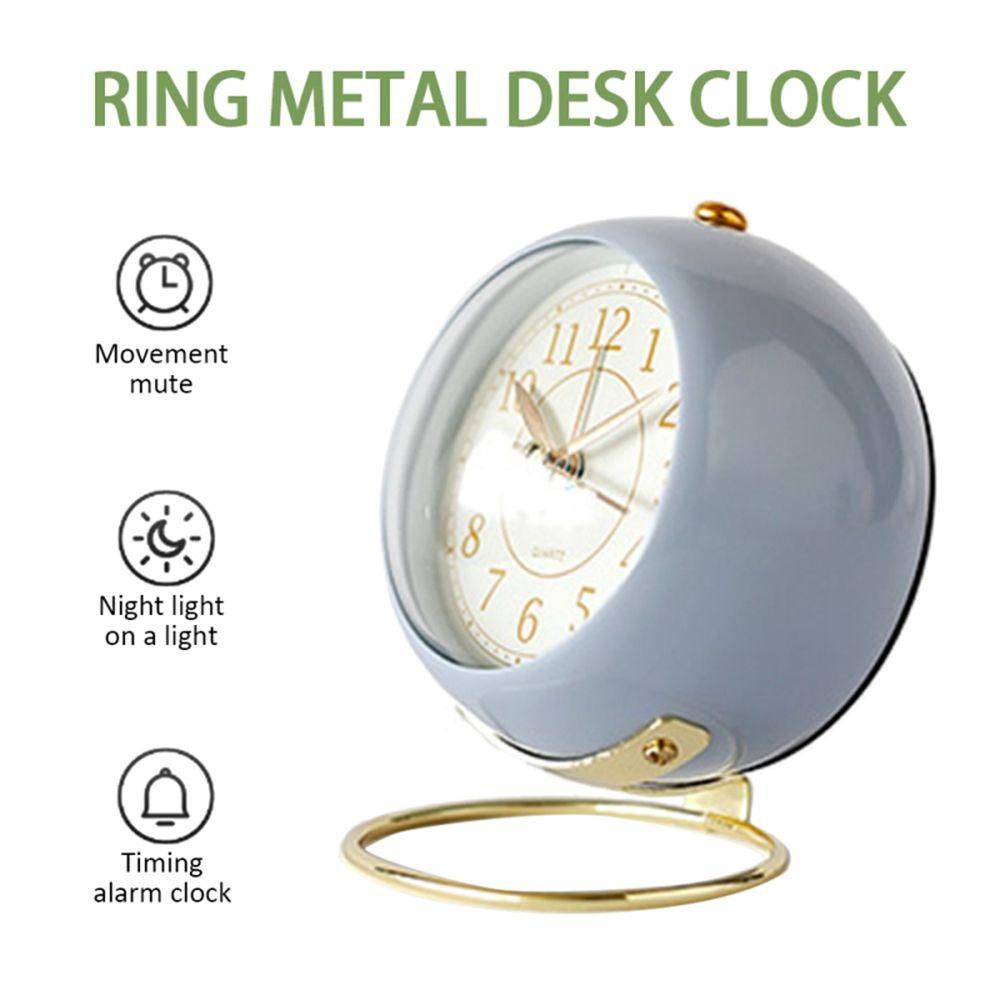 Silent Quartz Bedroom Decoration Night Light Table Clock Alarm Clock Home Decor Desktop Ornaments